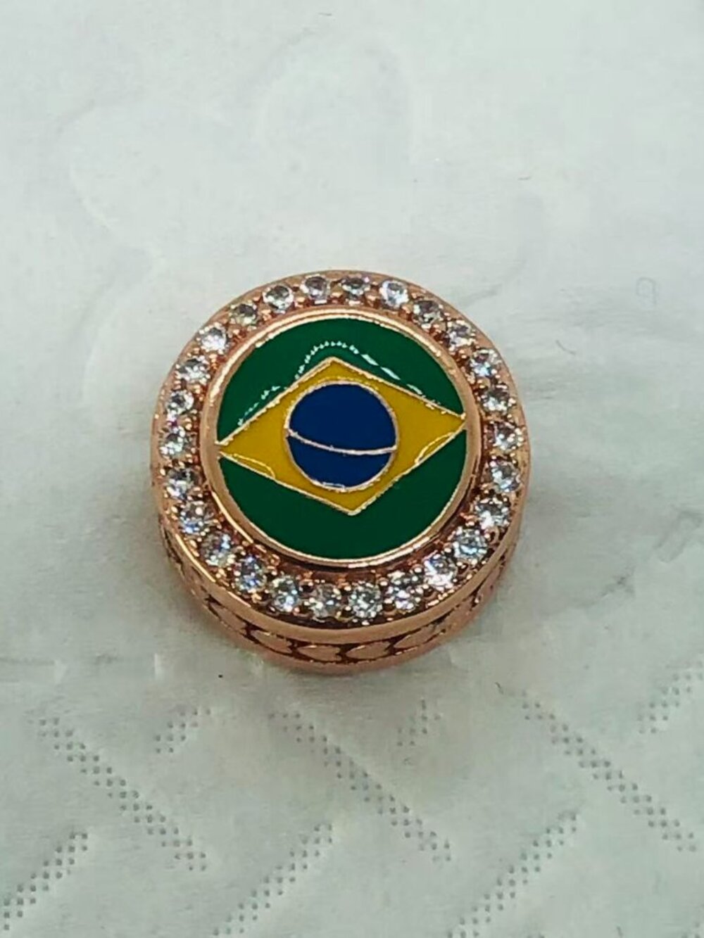 ✨ ✨Pandora Brazil Flag Exclusive Charm S925 Sterling Silver Jewelry